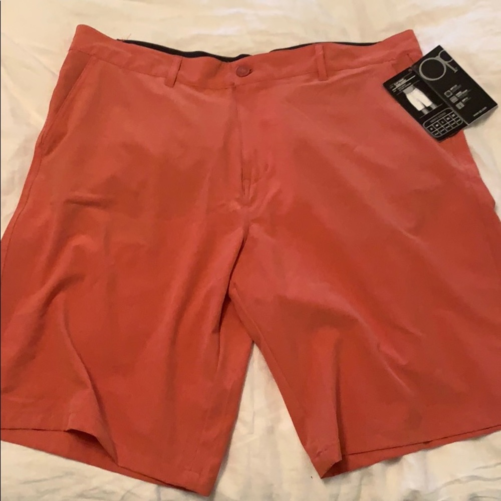MENS 4 way stretch mens OP shorts in coral!